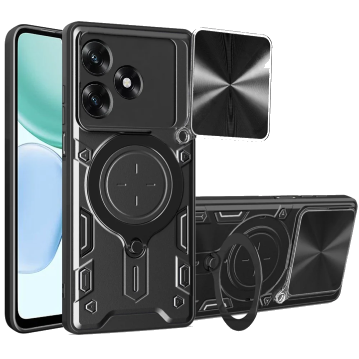 Hülle für Honor X5c Plus, Techsuit, CamGuard Pro, Schwarz