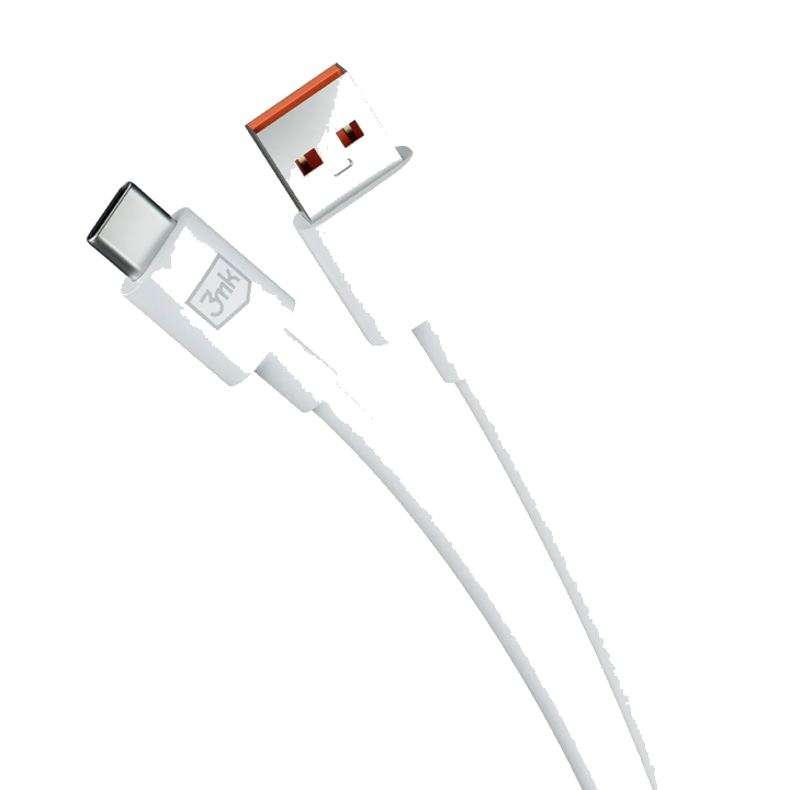 Daten- und Ladekabel USB-A - USB-C 3MK Hyper, 60W, 1.2m, Weiß