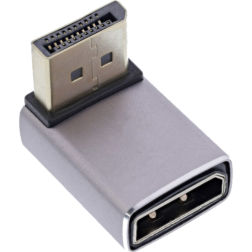 InLine® DisplayPort 1.4 Adapter, DisplayPort Stecker / Buchse, 90� unten, 8K