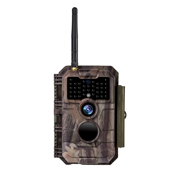 Wildkamera Wlan Fotofalle Jagdkamera Wildtierkamera 64MP 1296P 0,1s Schnelle Trigger Geschwindigkeit Nachtsicht Bewegungsmelder 110°PIR IP66 Wasserdichter | W600 Rot