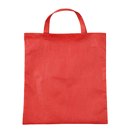 Vliestasche Textile mit kurzen Henkeln, rot