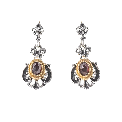 Ohrringe 925 Silber Trachtenschmuck Granat