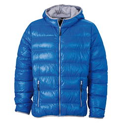 JAMES & NICHOLSON Herren Daunenjacke, blau/silber, L