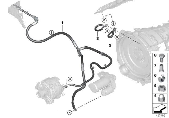 BMW Kabel Generator-Starter 12428638591 - Bildposition 01