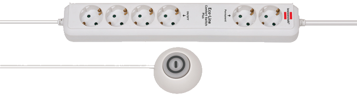 Eco-Line Comfort Switch Plus EL CSP 24 Steckdosenleiste 6-fach weiss 1,5m H05VV-F 3G1,5 2 permanent