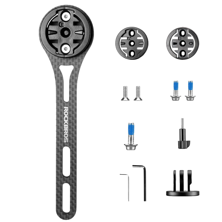 Universal Fahrrad Computer Halterung Leicht & Werkzeugfrei - Carbon Fiber