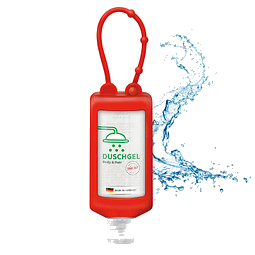Duschgel, inkl. Druck auf Body Label, Bumper 50 ml, rot
