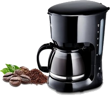 Kaffeeautomat Filterkaffeemaschine Schwarz 1,25L 10 Tassen 750W Filter Glas KHG