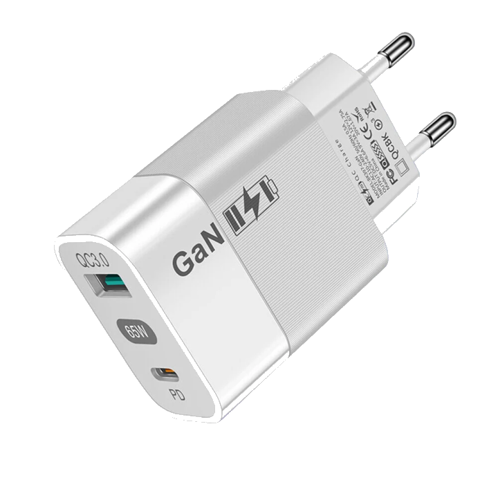 Techsuit Netzladegerät CHPD131, 33W, 6,6A, 1 x USB-A - 1 x USB-C, Weiß