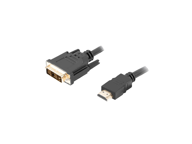 LANBERG HDMI(M)->DVI-D(M)(18+1) Kabel 1,8m 60Hz Single sw