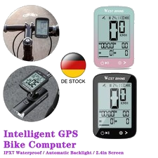 Fahrradcomputer kabellos GPS Tacho Fahrrad Wasserdicht IPX7 20h Akku 2,4"Display
