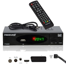 PremiumX Kabelreceiver Digital Kabel TV Receiver DVB-C HD USB SCART HDMI-Kabel