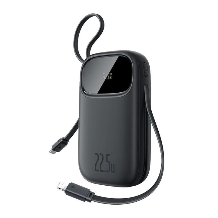 Externe Batterie Baseus EnerFill FC31, 10000mAh, 22,5W, QC + PD, 1 x Lightning - 1 x USB-A - 2 x USB-C, Schwarz P10082106123-00