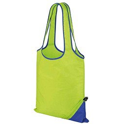 Faltbare Einkaufstasche Shopper Compact, apfelgrün/royalblau