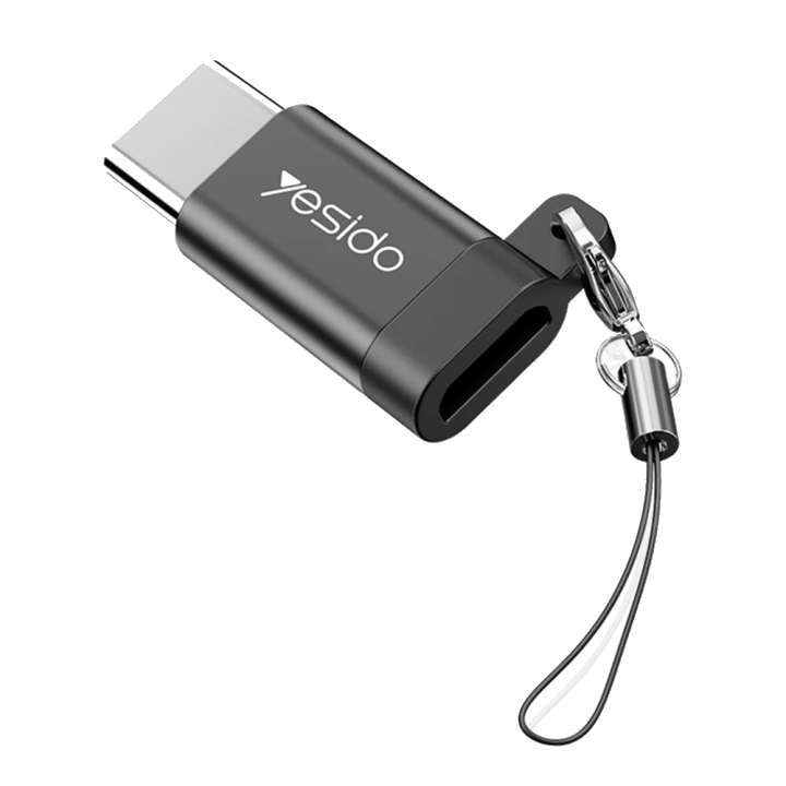 Daten- und Ladeadapter microUSB - USB-C Yesido GS04, Schwarz
