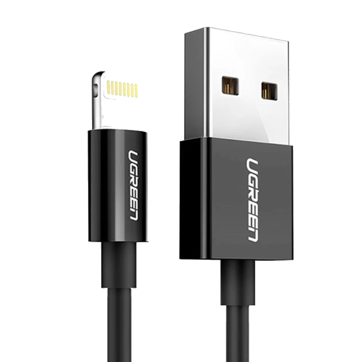 USB-A - Lightning Daten- und Ladekabel UGREEN 80823, 18W, 2m, Schwarz