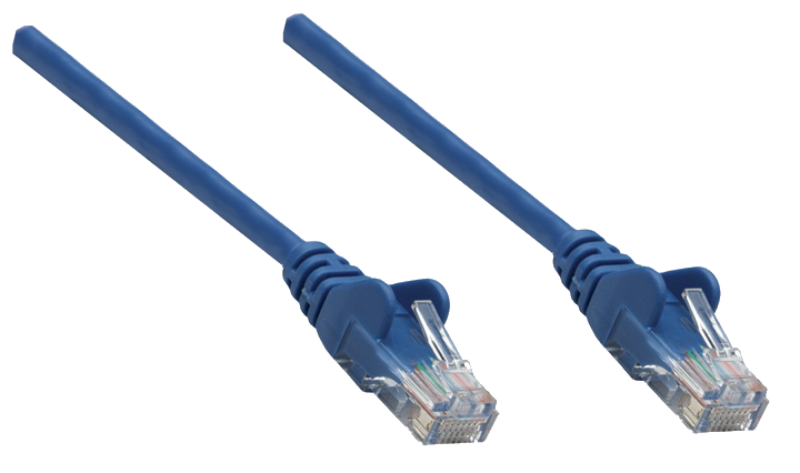 INTELLINET Patchkabel RJ45 S/FTP Cat6 Kupfer LSZH 0,25m blau
