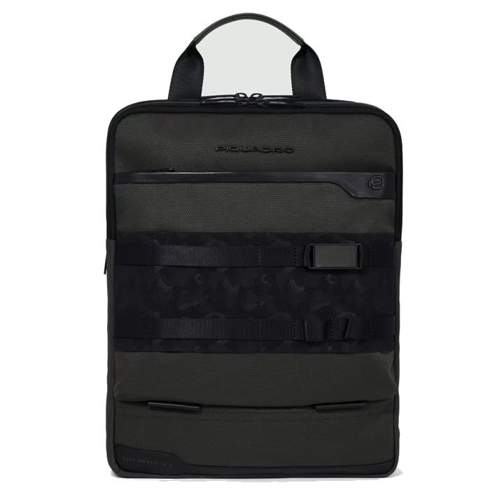 Piquadro FX Modulare, schmale Laptoptasche/Rucksack 15,6" Schwarz