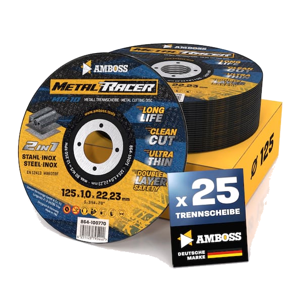 25x Amboss Metal Racer Trennscheibe | Ø125 mm - 1 mm - 22.23 mm |