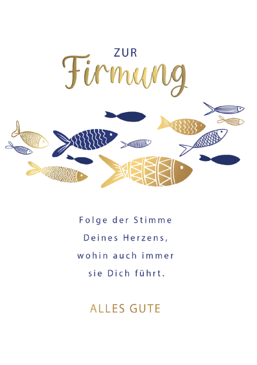CACTUS Firmungskarte , Fische,