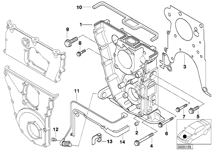 BMW Kabelführung E36 12141743197 - Bildposition 14
