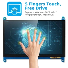 Portable 7 Zoll 1024x600 IPS HDMI Monitore Touchscreen Raspberry Pi PC Display