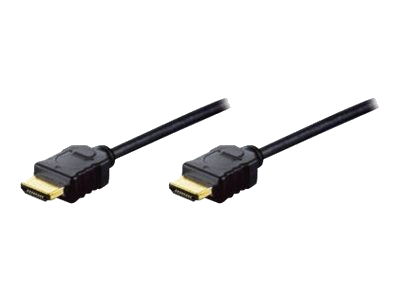 DIGITUS HDMI Anschlusskabel mit Ethernet, 4K 60Hz, 1m, sw