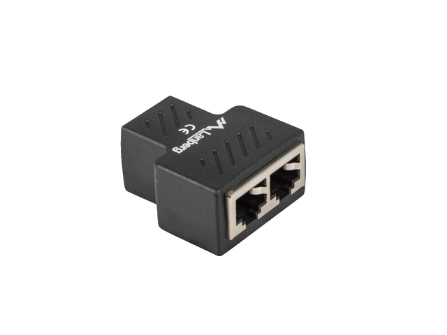 LANBERG Netzwerk-Splitter RJ45->2xRJ45 (geschirmt) CAT.6 sw