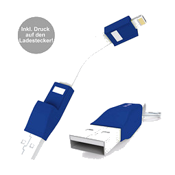 Ladekabel 2in1 ZWEINS® PLUS, Yacht Club (Pantone 286 C)
