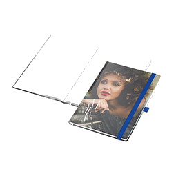 Geiger-Notes Notizbuch Match-Book White A4 Bestseller, inkl. Digitaldruck auf Einband, matt, mittelblau