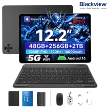 Blackview MEGA 5 Android 16 Tablet 12,2" 32GB/48GB+256GB+2TB 120Hz Gemini AI