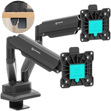 ONKRON Monitorhalterung für 2 Monitore 13-32,bis 10 kg,VESA 75x75/100x100,G160-B