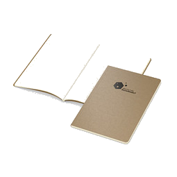 Geiger-Notes Notizbuch Copy-Book Creme A5 Bestseller, braun, inkl. Prägung schwarz
