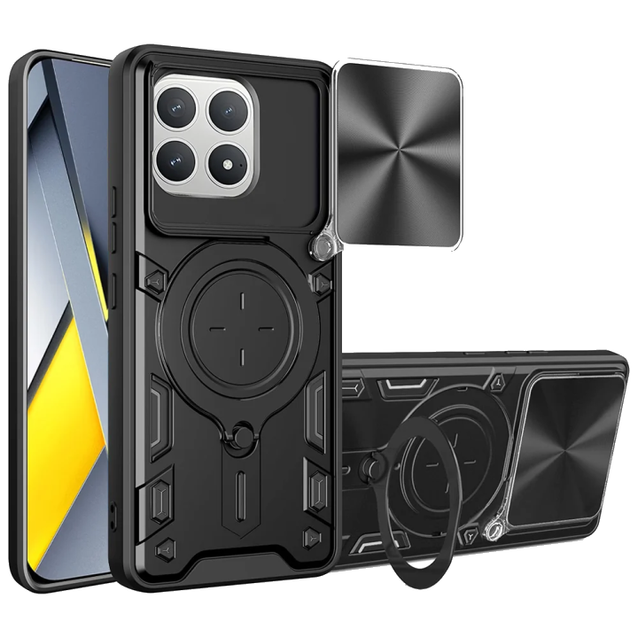 Hülle für Xiaomi Poco F8 Pro, Techsuit, CamGuard Pro, Schwarz