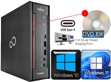 MINI COMPUTER Q957 i3 8GB DDR4 128GB M.2 SSD USB-C 3.0 WINDOWS 10 11 DVD-RW OPTI