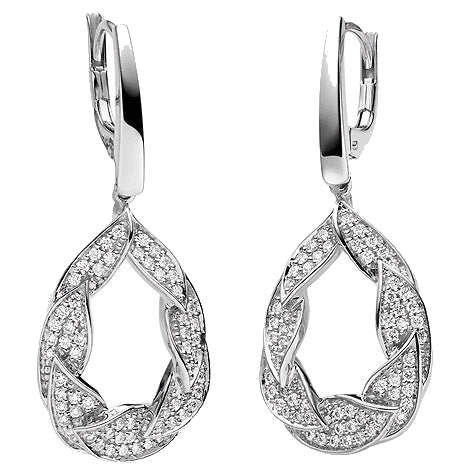 Ohrhänger 585 Gold Weißgold 130 Diamanten Brillanten 0 42ct. Ohrringe Boutons