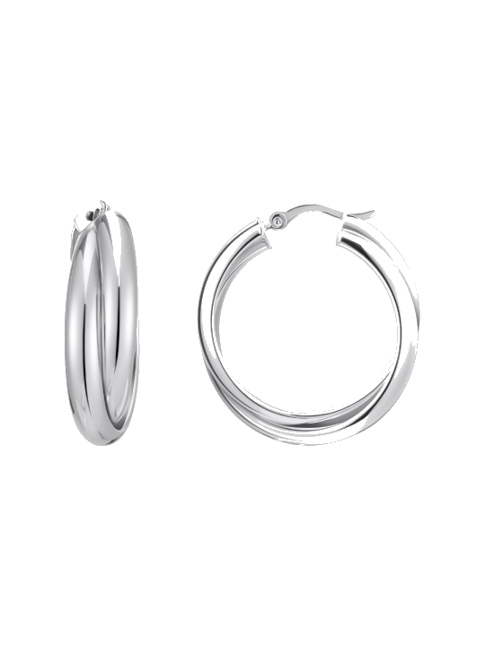 Thomas Sabo CR738-001-21 Bold - Silberne Creolen 27,0 mm verschlungenes Design Damen