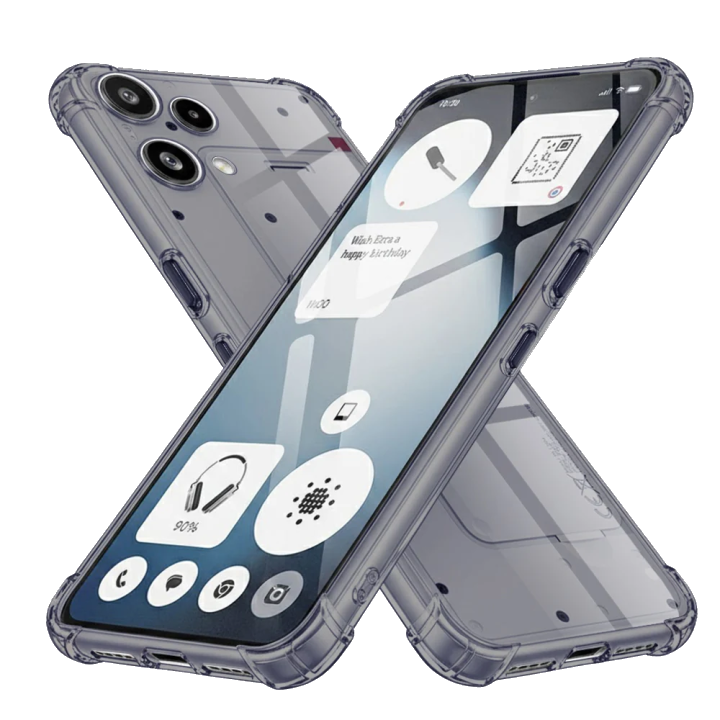 Hülle für Nothing Phone (3a) Lite, Techsuit, stoßfest klar, rauchfarben