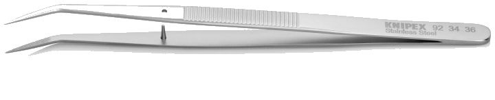 KNIPEX 92 34 36 Universalpinzette 152 mm gewinkelt Spitz aus Edelstahl