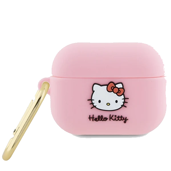 Hello Kitty 3D Kitty Head Hülle für Apple AirPods Pro 2, Rosa