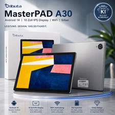TIBUTA Tablet MasterPAD A30 Android 14 10 Zoll IPS Display WiFi Silber