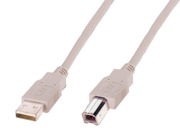 Digitus USB Anschlusskabel, Typ A - B St/St, 1.0m, USB 2.0 geeignet, sw