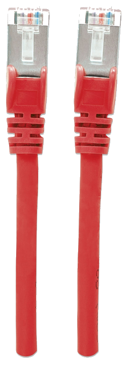 INTELLINET Patchkabel Cat6A CU S/FTP LSZH 1.00m rot