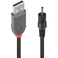 Lindy 70265 Stromkabel Schwarz 1,5 m USB A EIAJ-01 (2.5 mm, 0.7 mm)