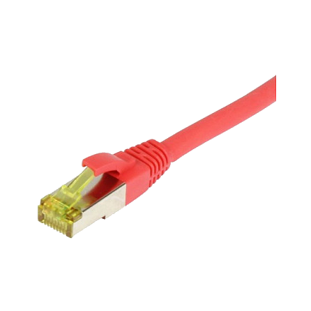 Synergy21 Patchkabel RJ45, CAT6A 500Mhz, 0,15m, rot, S-STP(S/FTP), TPE/LSZH(Ultraflex), AWG26, mit CAT7 Rohkabel,