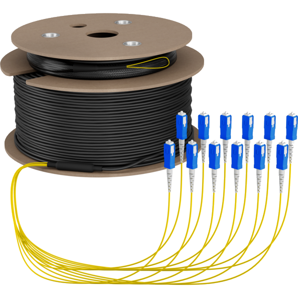 Trunkkabel U-DQ(ZN)BH OS2 12E (1x12) SC-SC, 70m Dca LSZH G657A1