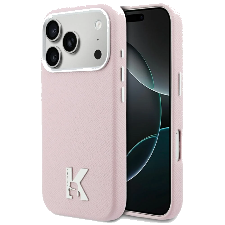 MagSafe Hülle für Apple iPhone 17 Pro Max, Karl Lagerfeld, Karl Head Logo, Rosa