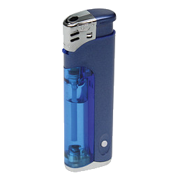 Piezo LED-Feuerzeug Light Fire, blau/matt
