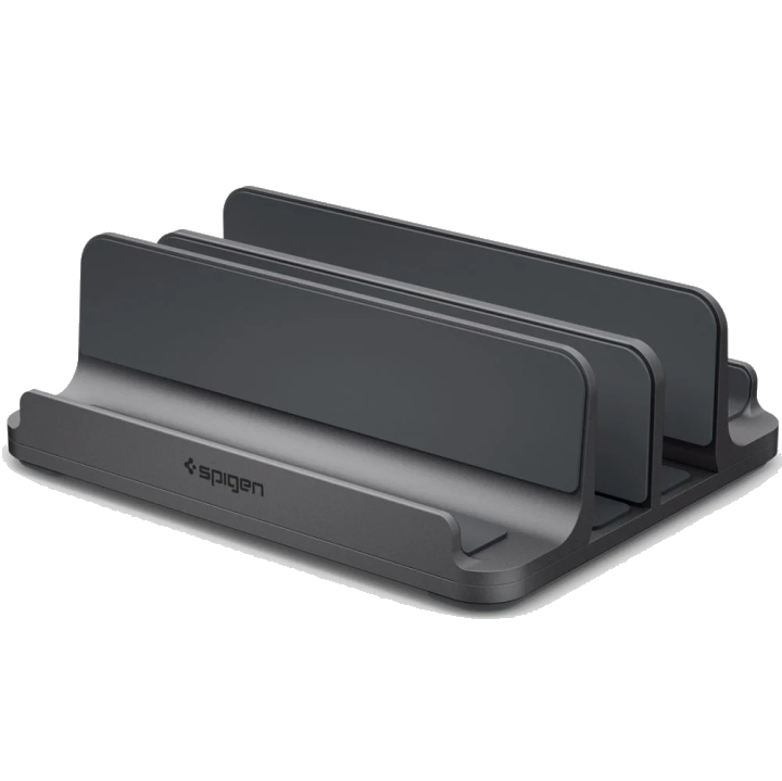 Vertikaler Ständer Spigen LD208S4 Two für Laptops mit einer Dicke von 14mm - 27mm, Grau AMP10640