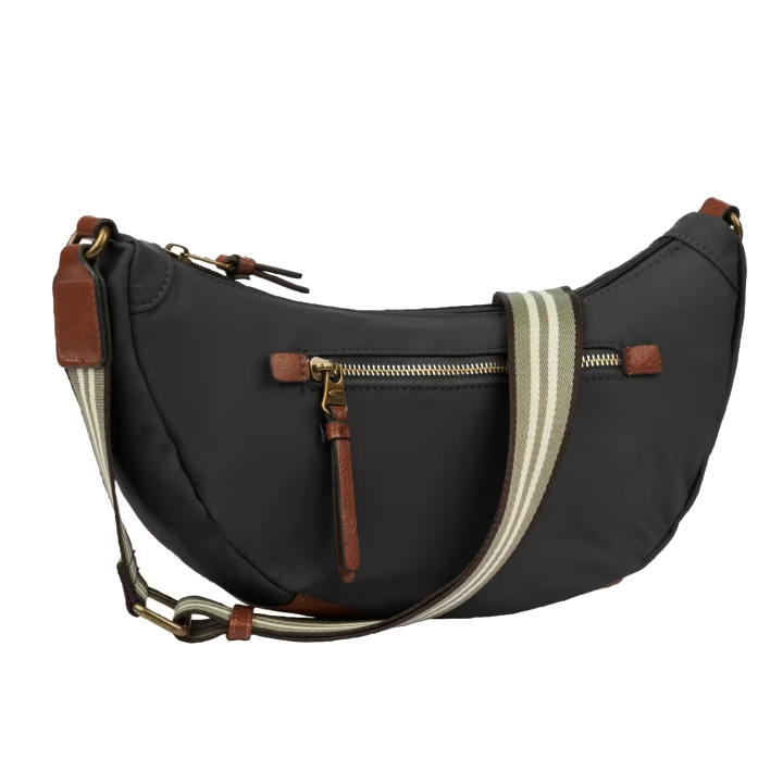 camel active Handtasche Bari, aus hochwertigem matten Nylon mit gestreiftem Gewebeband